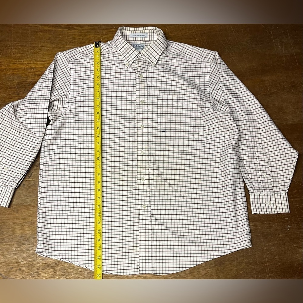 L.L Bean Button Down Shirt - Flannel - Small Ink Stain On Front - Men’s 16.5